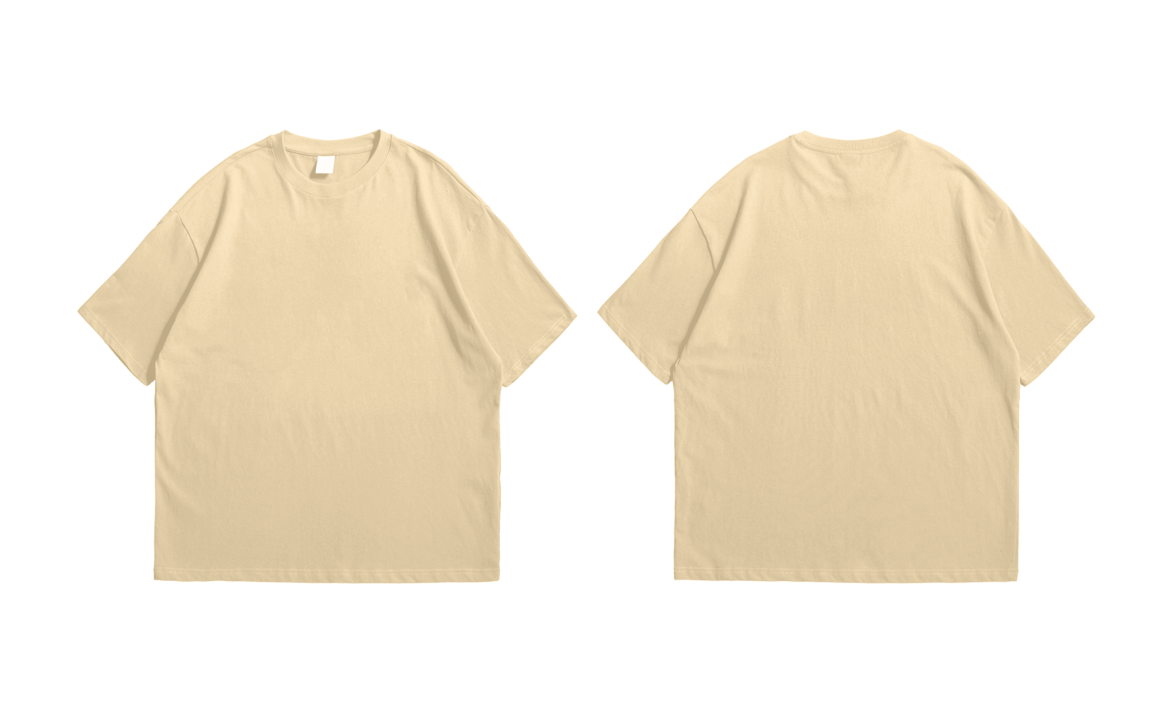 Beige Oversized Tees - Image 1