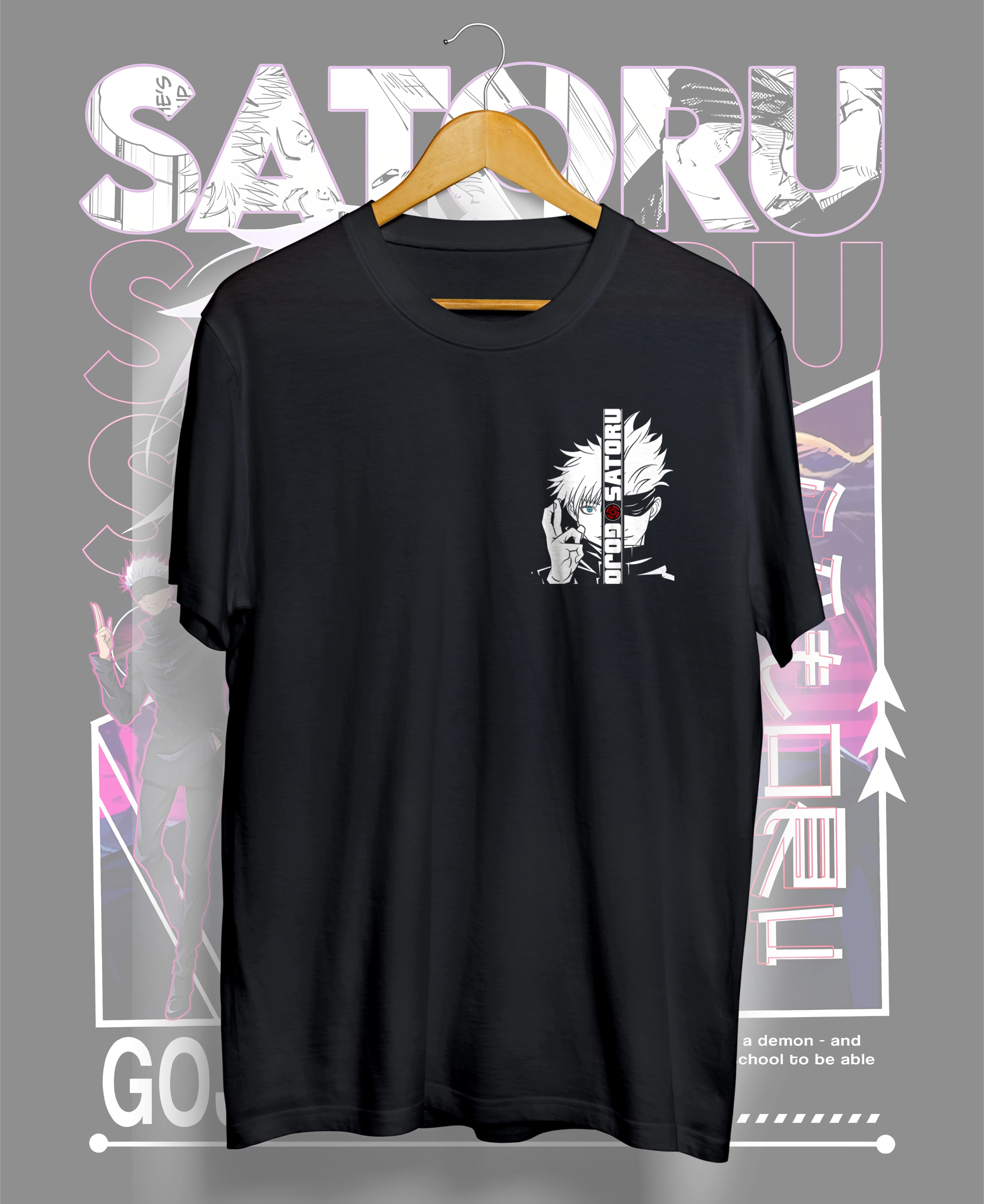 Gojo Satoru Black Oversized T-Shirt – Limitless Style & Comfort -"Limited Edition" - Image 1